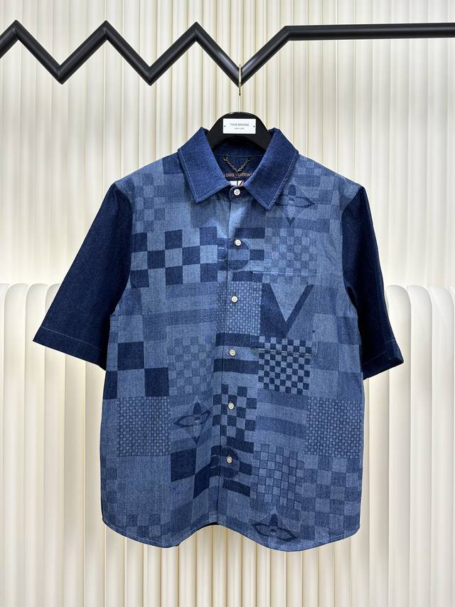 Louis Vuitton Lv America's Cup Plaid Denim Short Sleeve Shirt Size: SML Xl