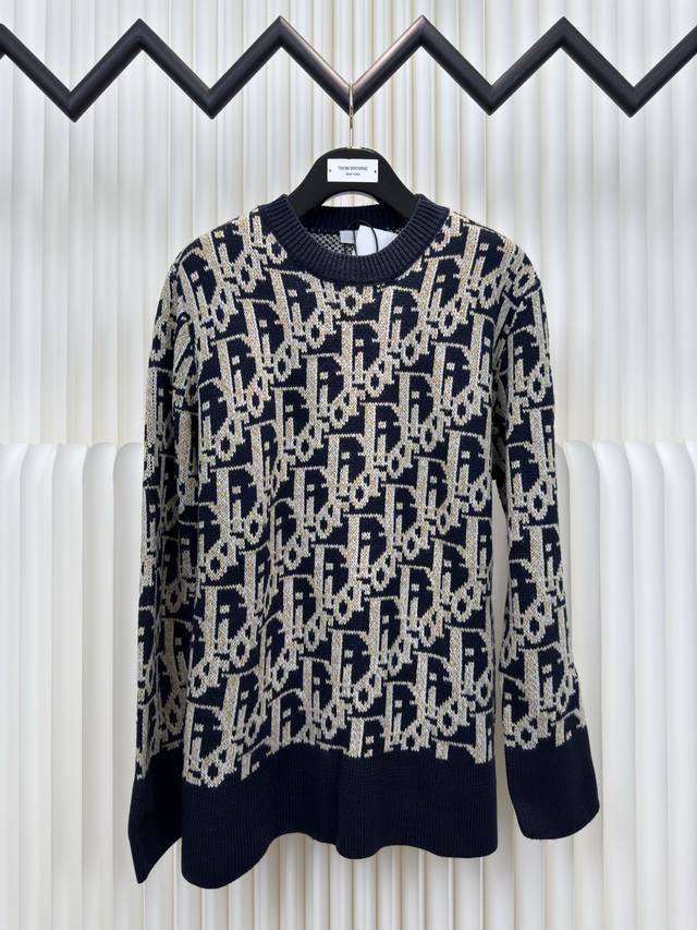 Dior Dior monogram full print wool sweater Made of 55 wool blend material, 55% w