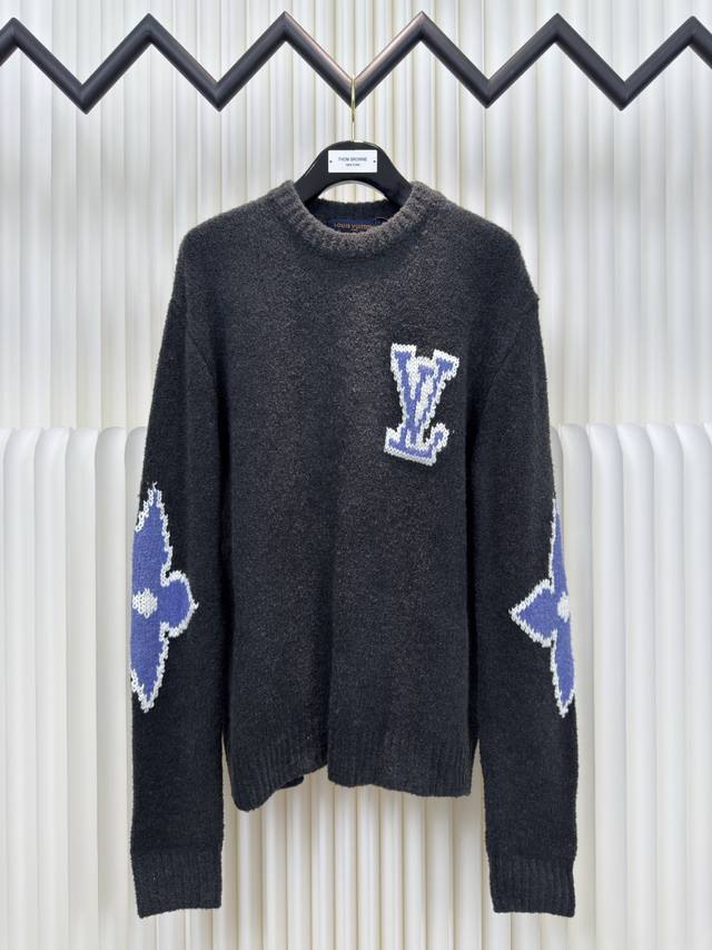 Louis Vuitton LV Intarsia Wool Crewneck Sweater Made of custom-woven and custom-