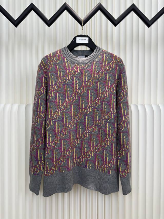 Dior purple monogram full print sweater Dior monogram full print wool, made of 5