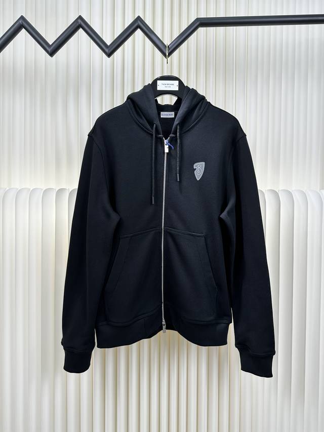 Burberry Bbr Equestrian Knight Logo Cotton Zipper Hoodie Authentic Open Edition