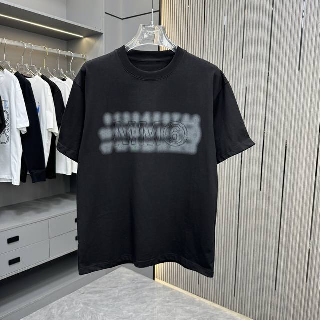 Mm6 Margiela 25Fw Spring and Summer new round neck T-shirt Made of heavy 320G do