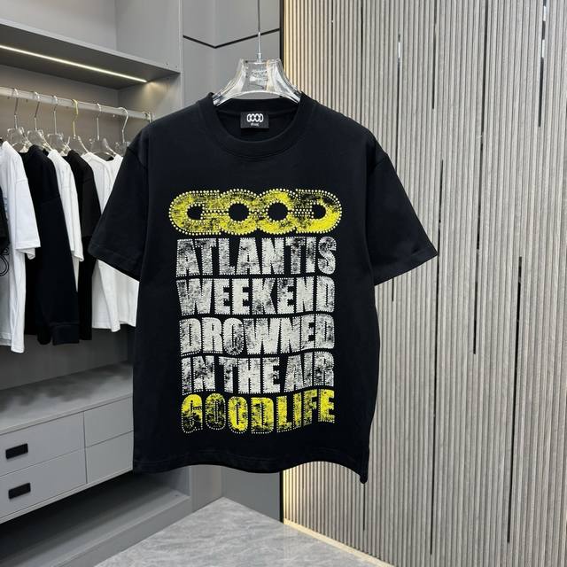Good 25Fw Spring and Summer new round neck T-shirt Made of heavy 320G double yar