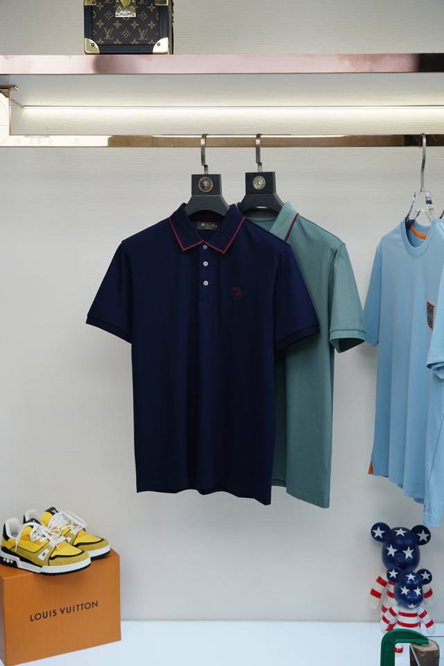 Lp-2025Ss New Summer Style Lp official website's latest lapel Polo shirt, with b