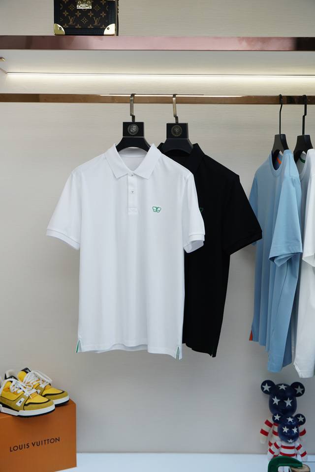 Bv-2025 New spring and summer men's T-shirt with green three-dimensional butterf