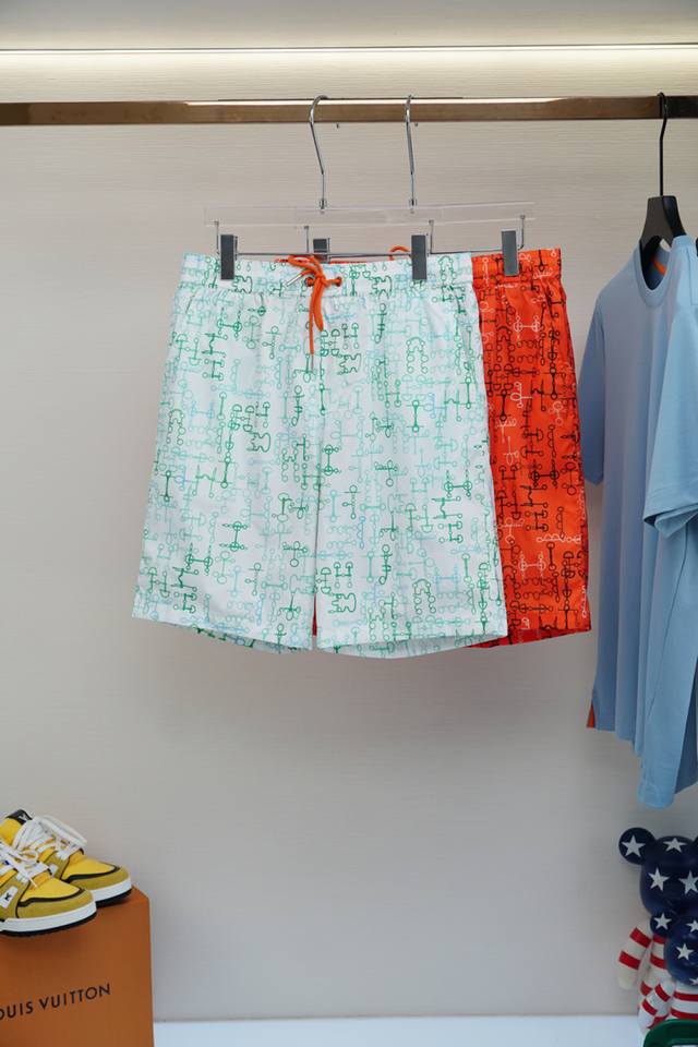 Hermes Hermes_2025 latest men's beach pants sports pants! High-precision digital