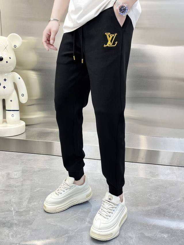 Lv Top-quality 2025 Spring and Summer new casual pants! Brand classic logo casua