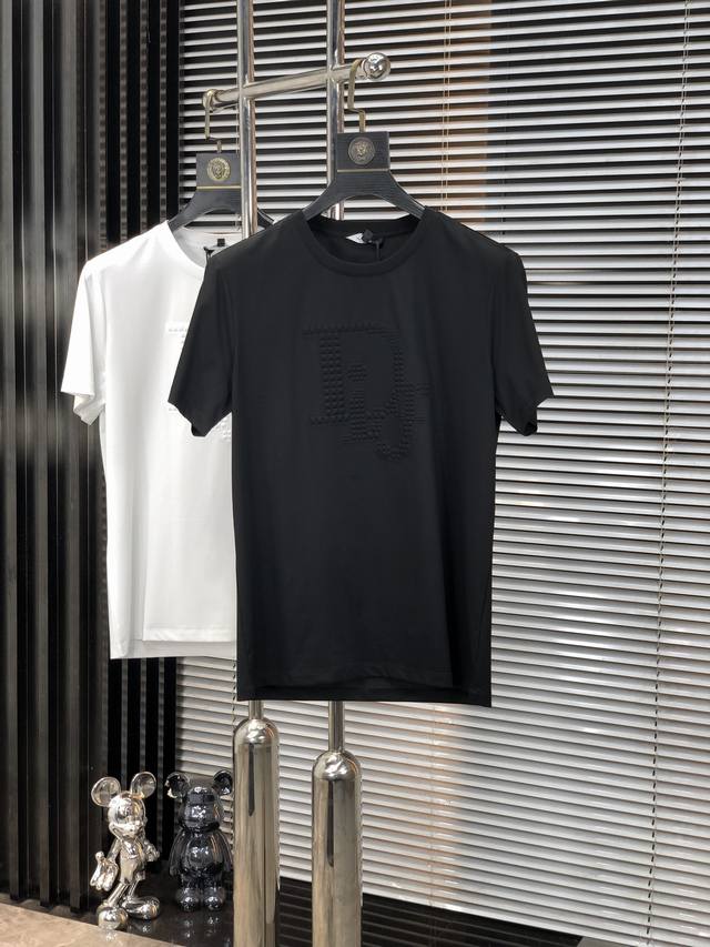Dior. 2025 Spring and Summer New Fashion Round Neck Short Sleeve High-end Custom