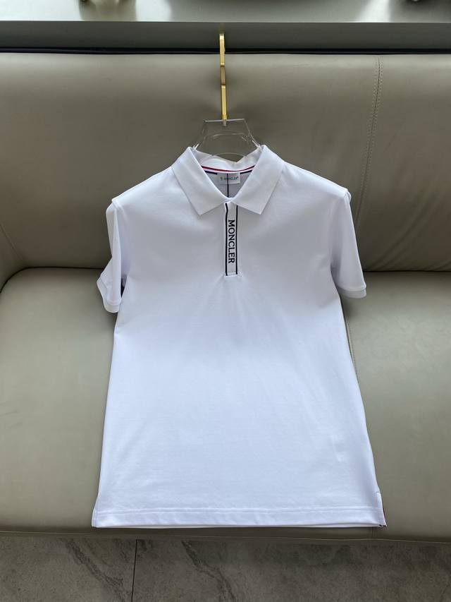Moncler 2025Ss new summer Logo men's lapel Polo shirt! Classic business men's st