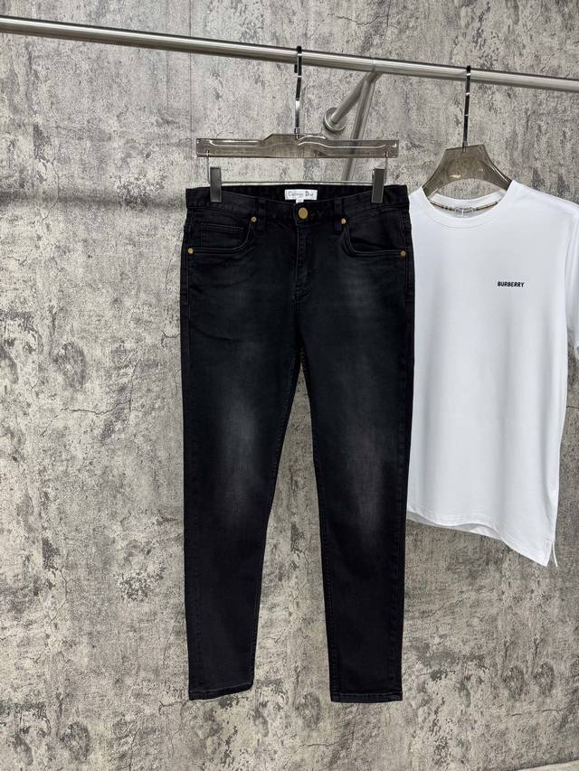 New 25Ss Dior hot-selling early spring new jeans original custom with elastic sl