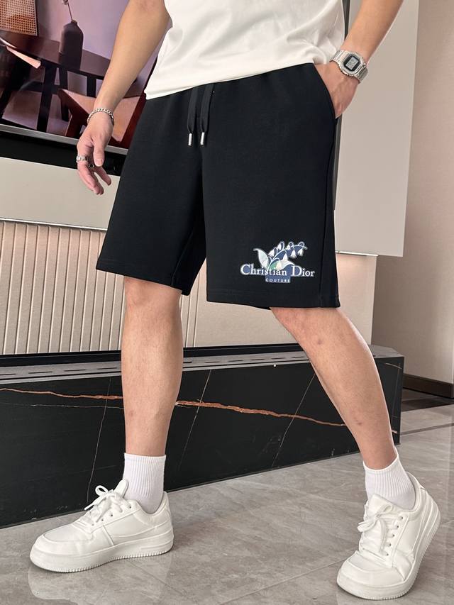Dior 2025 summer shorts! All-match elastic waist casual shorts! The elastic wais