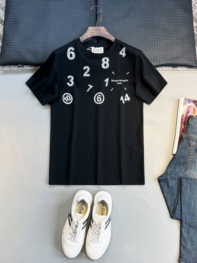 Mm6# 2025 Spring and Summer New Releases, Latest Short-sleeved Round Neck T-shir