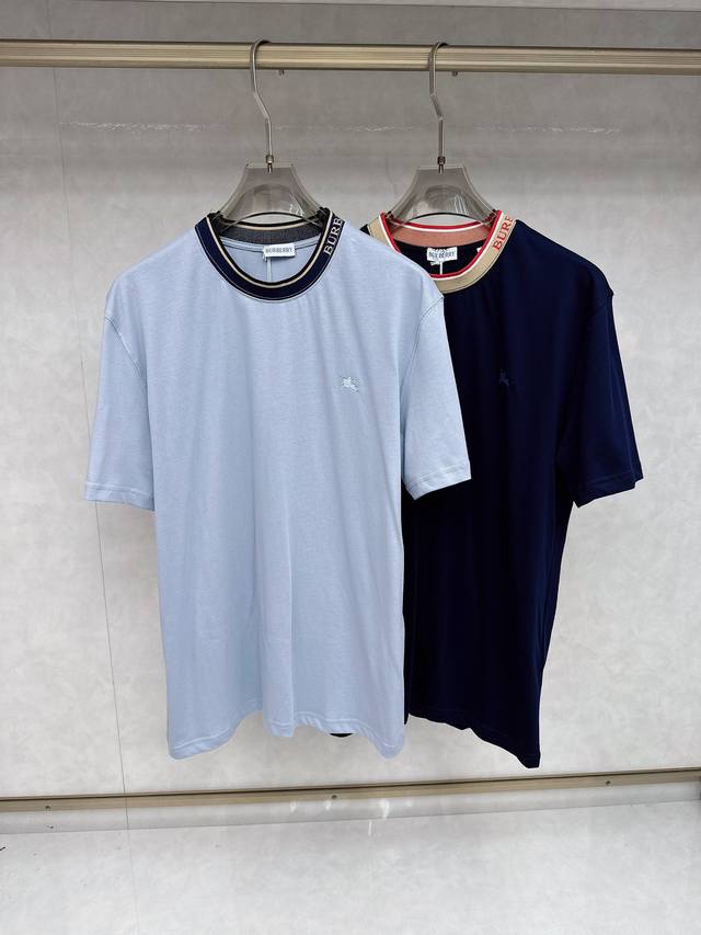 Burberry 2025Ss summer latest short-sleeved T-shirt, soft to the touch, comforta