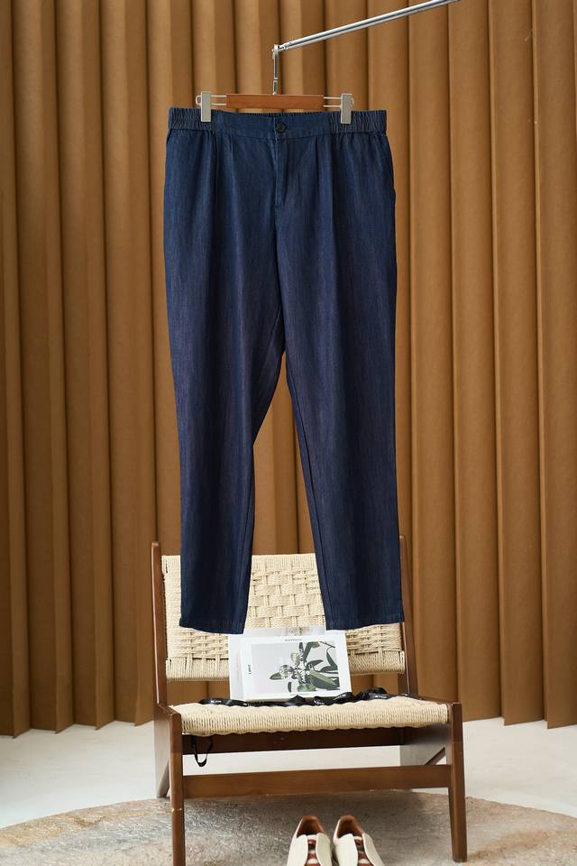 Say goodbye to tightness! Elastic waist + drawstring denim casual pants, unlock