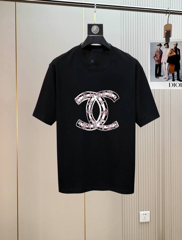 Chanel. 2025 Spring and Summer new fashion round neck short sleeves, high-end cu