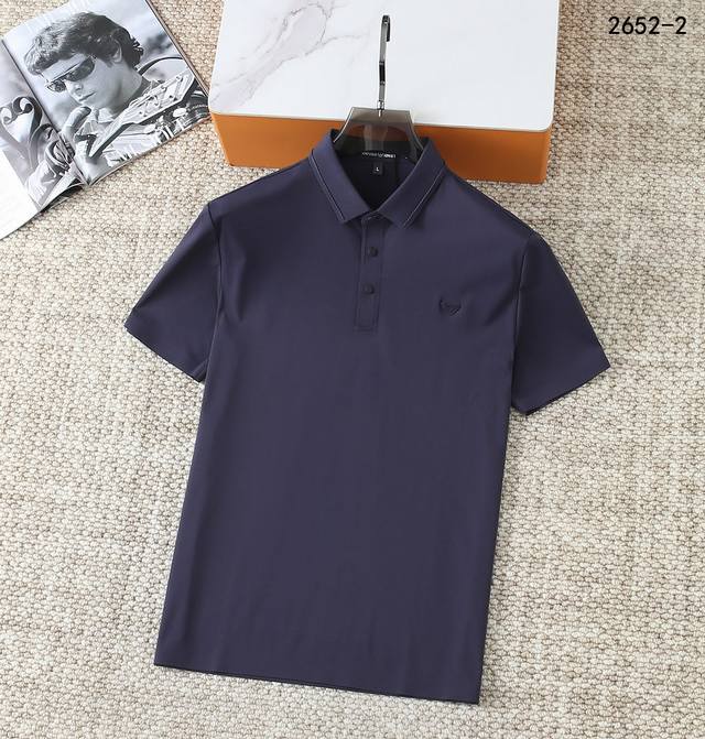 Armani 2025 latest Polo shirt, fashionable and simple short-sleeved T-shirt, kno