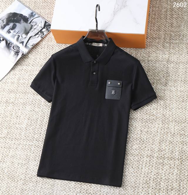 Burberry 2025 latest Polo shirt fashionable and simple short-sleeved T-shirt is