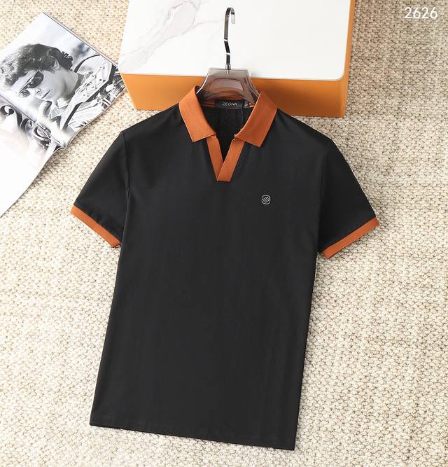 Zegna 2025 latest Polo shirt, fashionable and simple short-sleeved T-shirt, know
