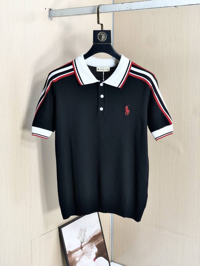 New Polo 2025 Spring and Summer new style simple and versatile letter embroidery