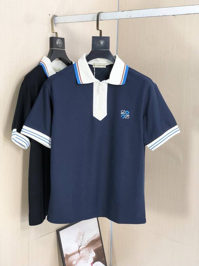 New Loewe 2025 Spring and Summer new simple and versatile letter embroidery top