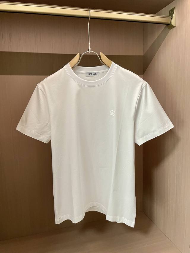 2025 Spring and Summer Classic Logot Shirt Loewe 100s Silky Cotton Men's Ceiling