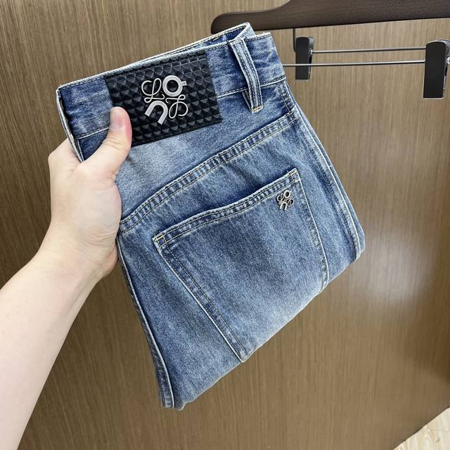 Loe high-end customized 25Ss spring and summer new men's wide-leg original jeans