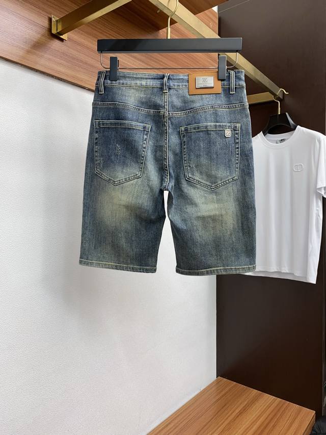 Ermenegildo Zegna 25 men's denim shorts, original fabric, original washing! Impo
