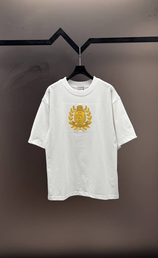 original quality] Brand: Bbr Burberry 25Ss latest top Bbr golden oak logo embroi