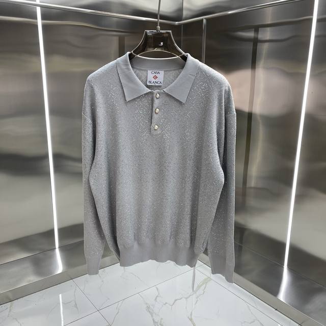 Casablanca sweater Polo lapel Original development comfortable to wear Imported