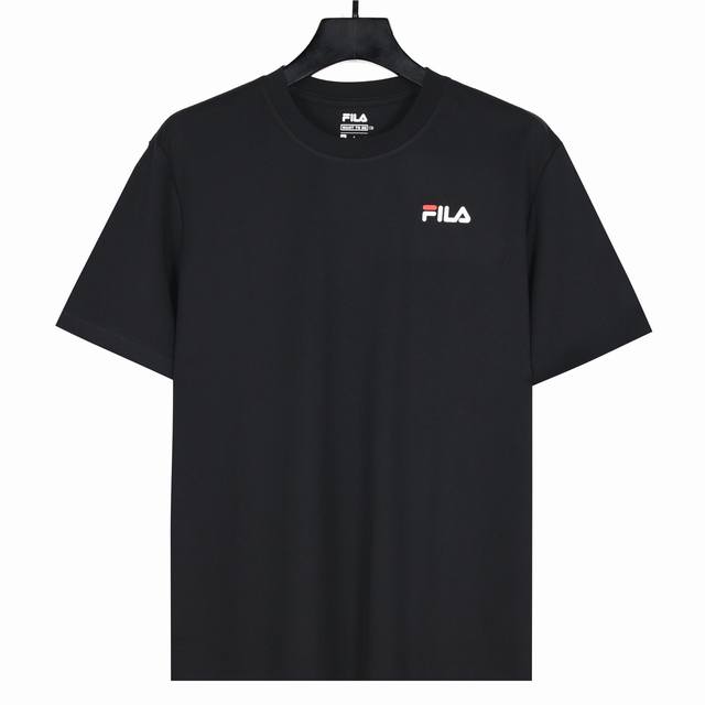 Fila laminated cotton short-sleeved black and white