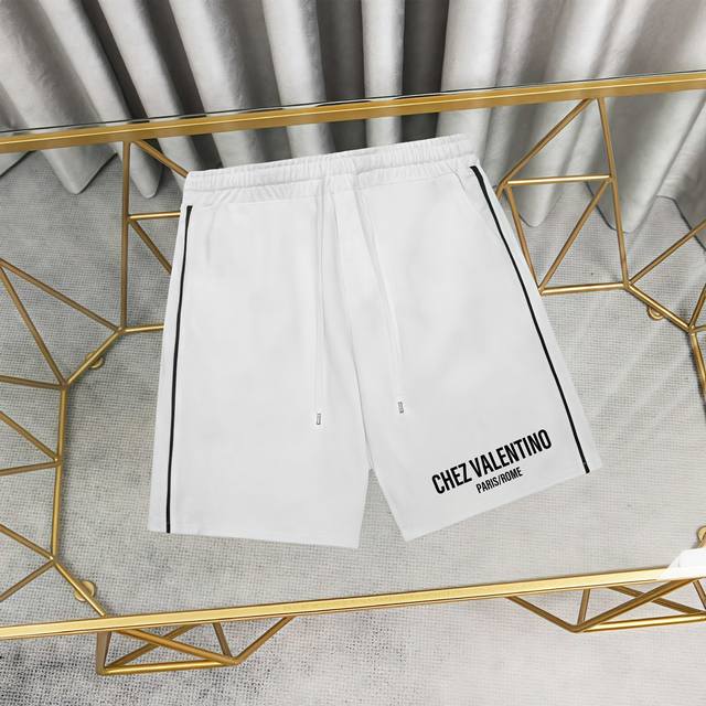 Valentino printed cotton shorts and sweatpants 1:1 matching fabric 380g terry hi