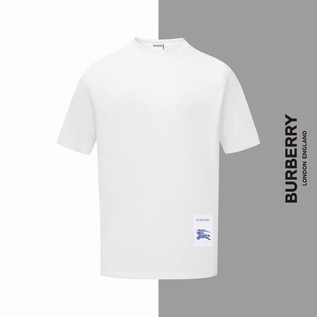 Style #Z233 Burberry patch war horse round neck short sleeves Burberry official
