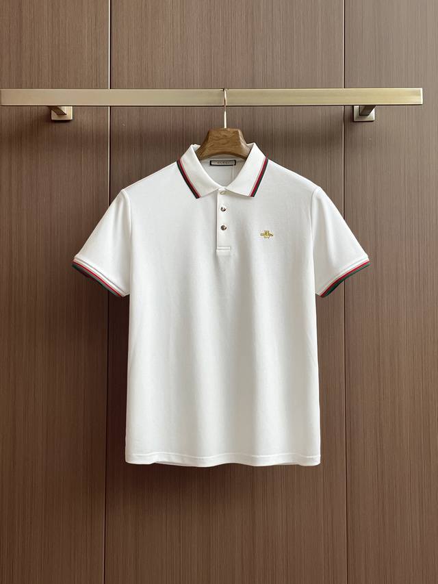New arrival Gucci 2025Ss summer new letter logo men's lapel Polo shirt! Classic