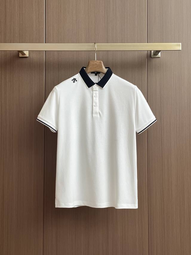 New arrival Descente 2025Ss summer new letter logo men's lapel Polo shirt! Class