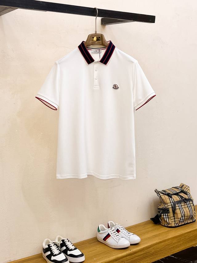 Moncler 2025Ss new summer logo men's lapel Polo shirt! Classic business men's st