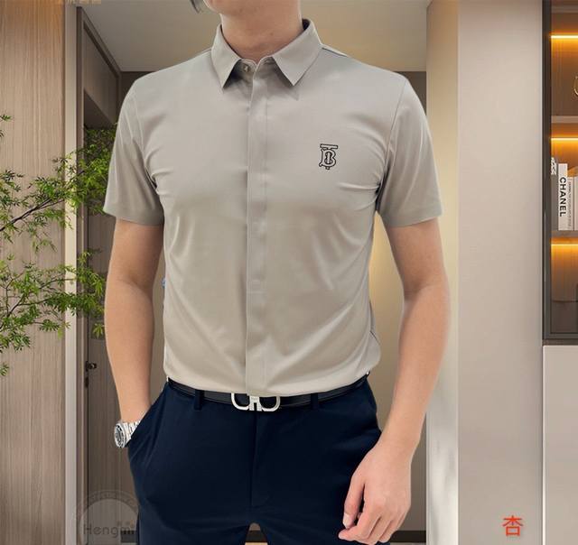 Bbr B's 2025 spring and summer latest short-sleeved shirts, casual short-sleeved
