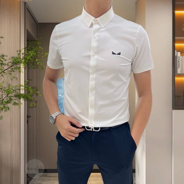 Fend 2025 Spring and Summer latest short-sleeved shirts, casual short-sleeved sh