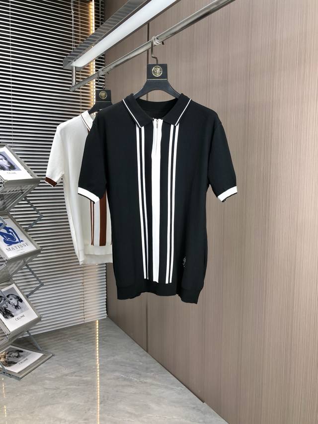 Lv. 25 Spring and Summer knitted short-sleeved T-shirt, cotton blended terry pla