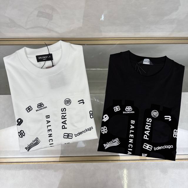 Balenciaga 24Ss counter same round neck short sleeve T-shirt Customized fabric T