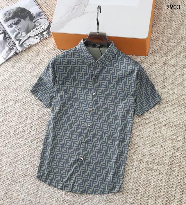Fendi 2025Ss latest counter first release! High-end fashion casual short-sleeved