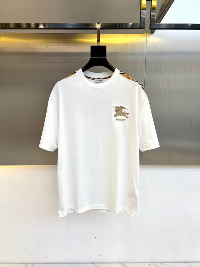 Burberry, 25Ss new spring and summer short-sleeved T-shirt for men. This fabric
