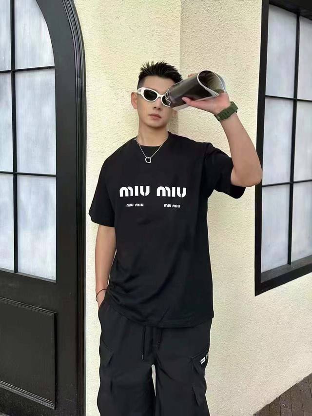 Miumiu 2025 early spring new model first release counter latest short-sleeved ro