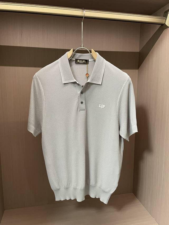 Lp 2580 The latest men's lapel short-sleeved knitted sweater in spring and summe