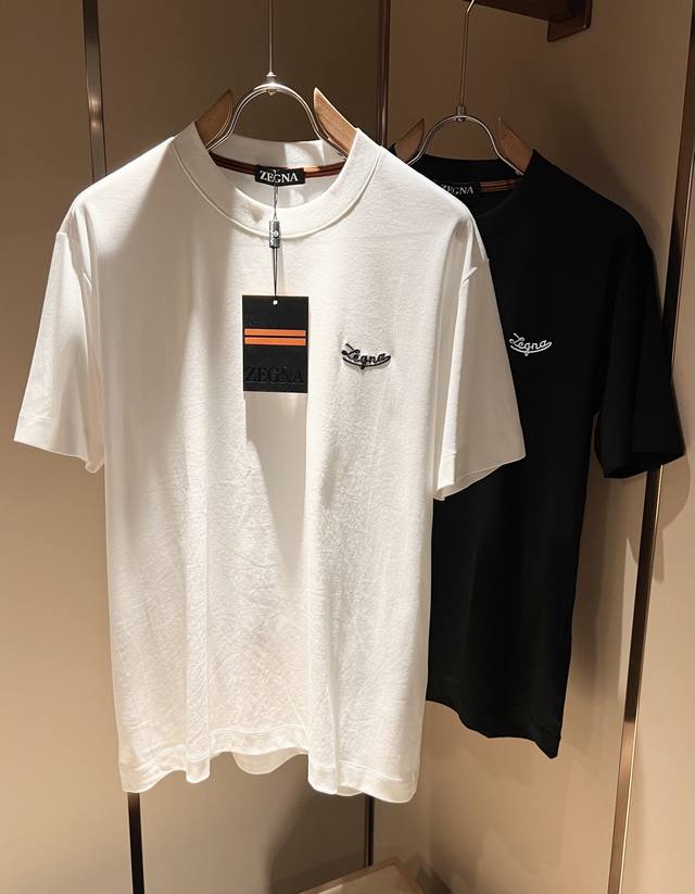 Ermenegildo Zeg*A 2025 Spring/Summer new men's short-sleeved casual short-sleeve