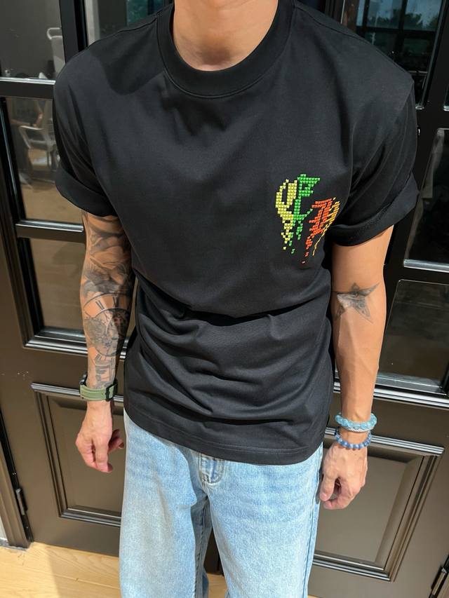 Chrome's new summer embroidered cotton short-sleeved T-shirt is amazing The fabr