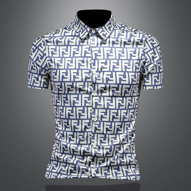 Siji Fendi 2025 Spring and Summer New Releases, Latest Short-sleeved Shirts, Hig