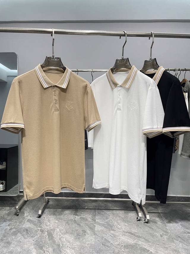 Kailai A26-Lp10Ss Spring and Summer new mesh beaded cotton basic lapel short tee