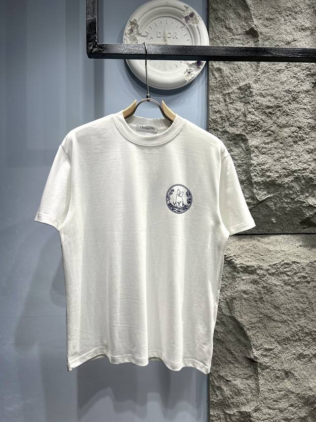 Xp Dior X Hylton Nel Cartoon Print Short Sleeve T-shirt *Customized 280g cotton
