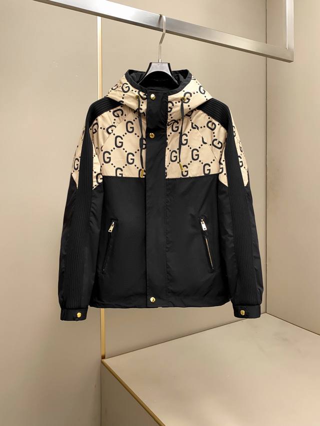Spring and summer new Gucci 2025 new official hooded classic casual jacket price