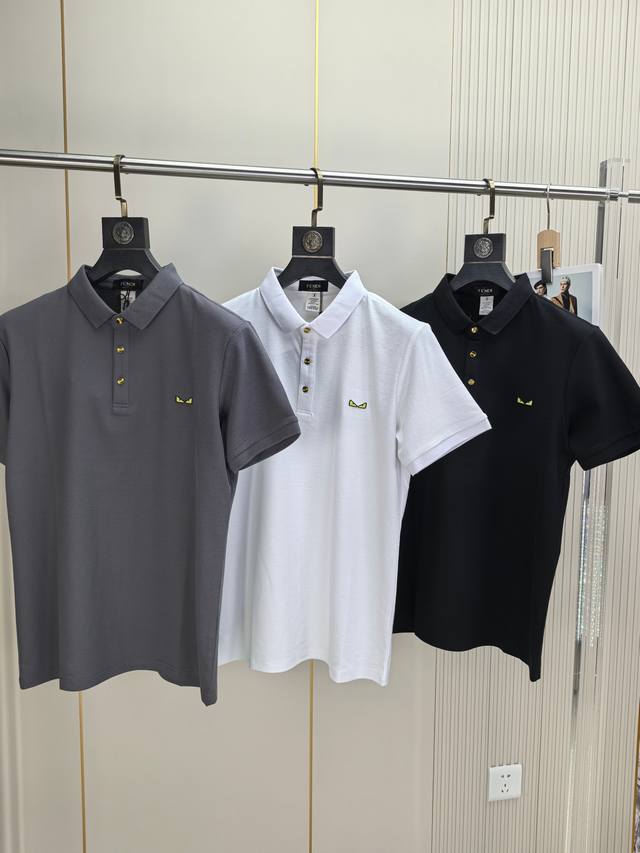 Fendi. 2025 Spring and Summer new men's business casual lapel short-sleeved Polo